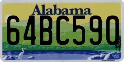 AL license plate 64BC590