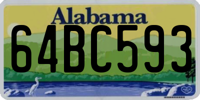 AL license plate 64BC593