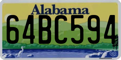 AL license plate 64BC594