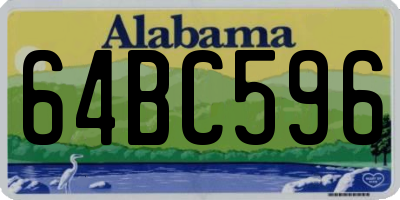 AL license plate 64BC596