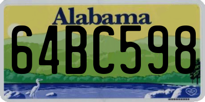 AL license plate 64BC598