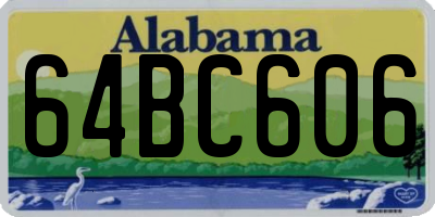 AL license plate 64BC606