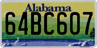 AL license plate 64BC607
