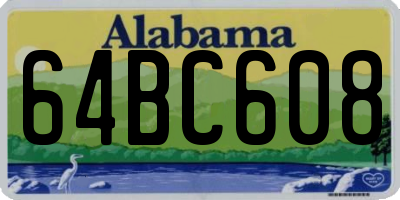 AL license plate 64BC608