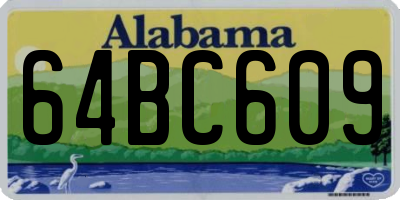 AL license plate 64BC609