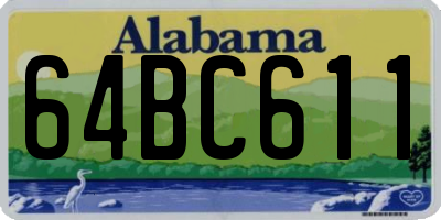 AL license plate 64BC611