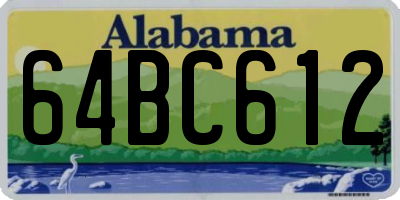 AL license plate 64BC612