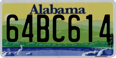 AL license plate 64BC614