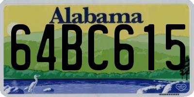 AL license plate 64BC615