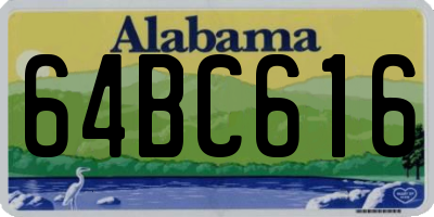 AL license plate 64BC616