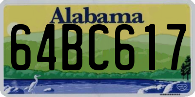 AL license plate 64BC617