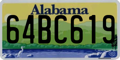 AL license plate 64BC619