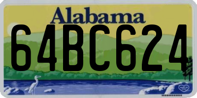 AL license plate 64BC624