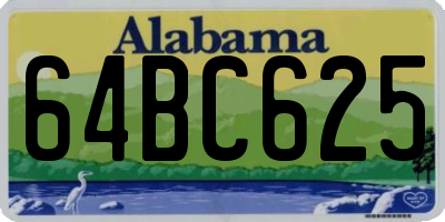 AL license plate 64BC625