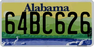 AL license plate 64BC626