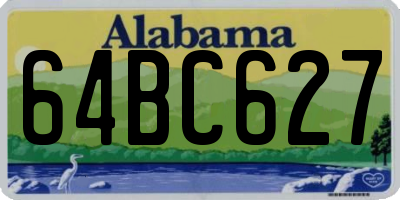 AL license plate 64BC627