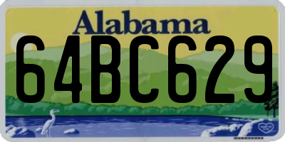 AL license plate 64BC629