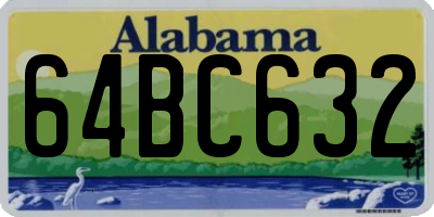AL license plate 64BC632