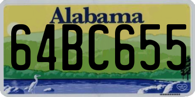 AL license plate 64BC655