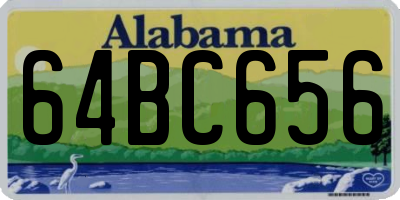 AL license plate 64BC656