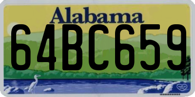 AL license plate 64BC659