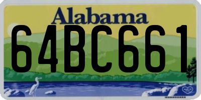 AL license plate 64BC661