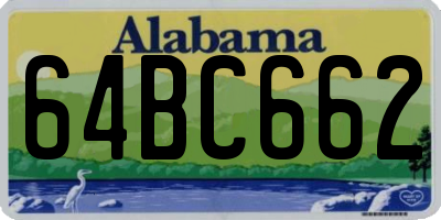 AL license plate 64BC662