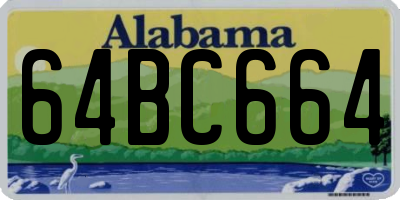 AL license plate 64BC664