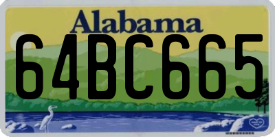 AL license plate 64BC665