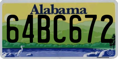 AL license plate 64BC672