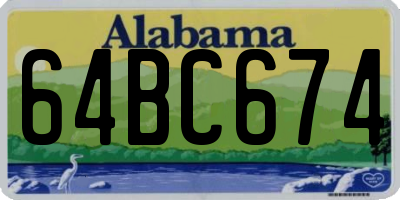 AL license plate 64BC674