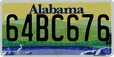 AL license plate 64BC676