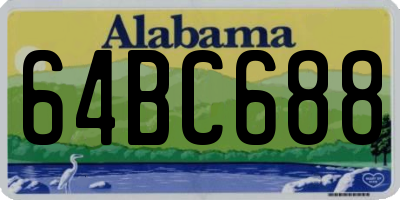 AL license plate 64BC688