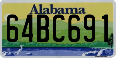 AL license plate 64BC691