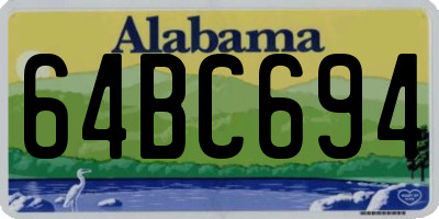 AL license plate 64BC694
