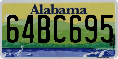 AL license plate 64BC695