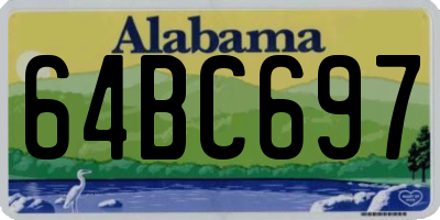 AL license plate 64BC697