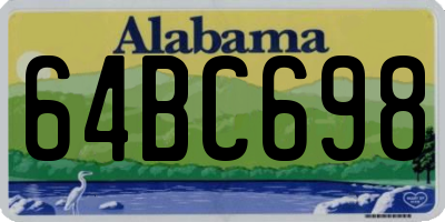 AL license plate 64BC698