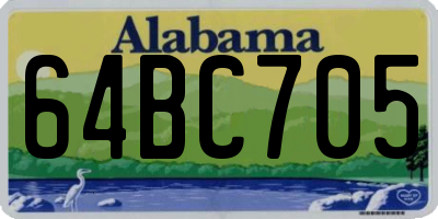 AL license plate 64BC705