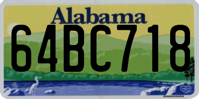 AL license plate 64BC718