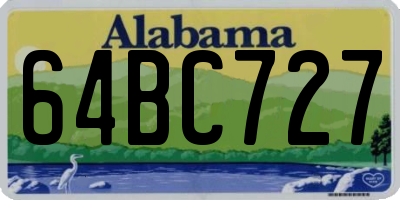 AL license plate 64BC727