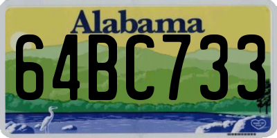 AL license plate 64BC733