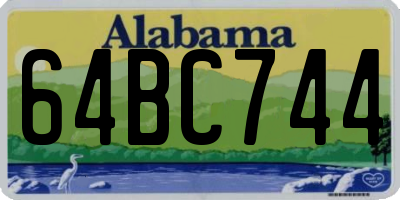 AL license plate 64BC744