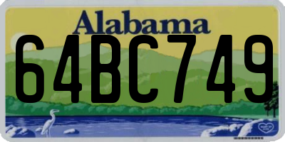 AL license plate 64BC749