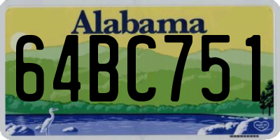 AL license plate 64BC751