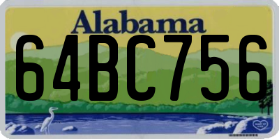 AL license plate 64BC756