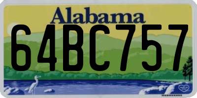 AL license plate 64BC757
