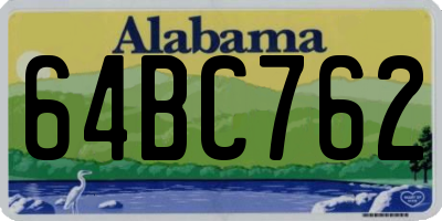 AL license plate 64BC762
