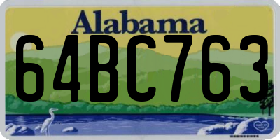 AL license plate 64BC763