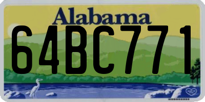 AL license plate 64BC771